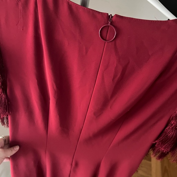 AKRIS PUNTO ZIGZAG LAYERED FRINGE SHEATH DRESS 6 - BNWT! - Picture 9 of 11